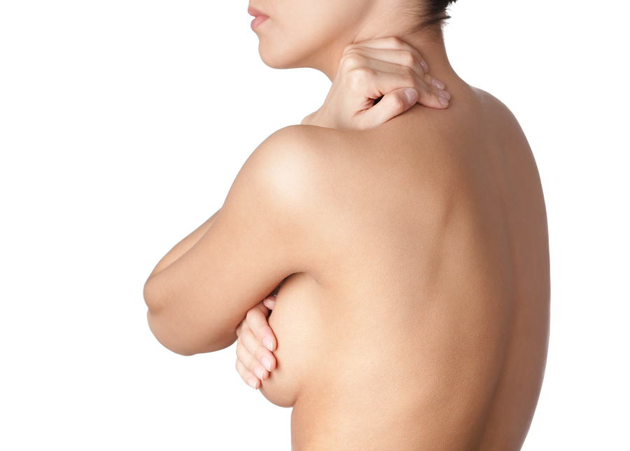 Naked body, isolated, white background